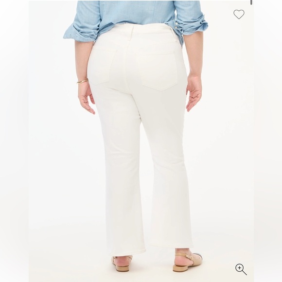 NWT J. Crew Petite High Rise Flare Crop Jean Pant in Signature Stretch 34P WHITE - Picture 4 of 12